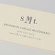 Derbyshire Monogram Ecru Calling Card Image 2 of 2
